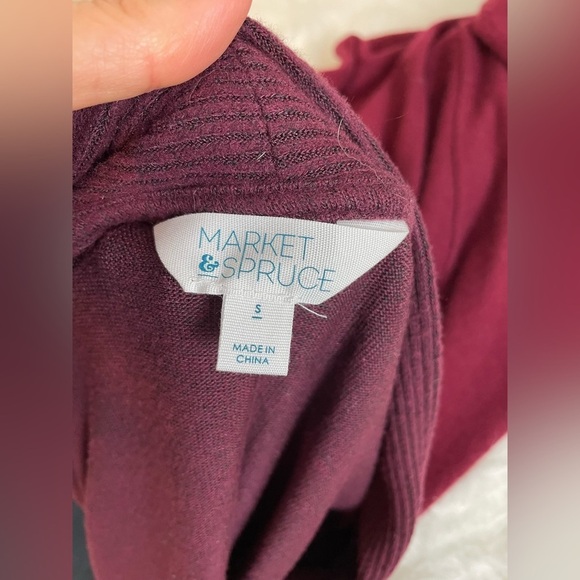 Two stitch fix long line cardigans small wine burgundy colors one cashmere - Picture 9 of 10